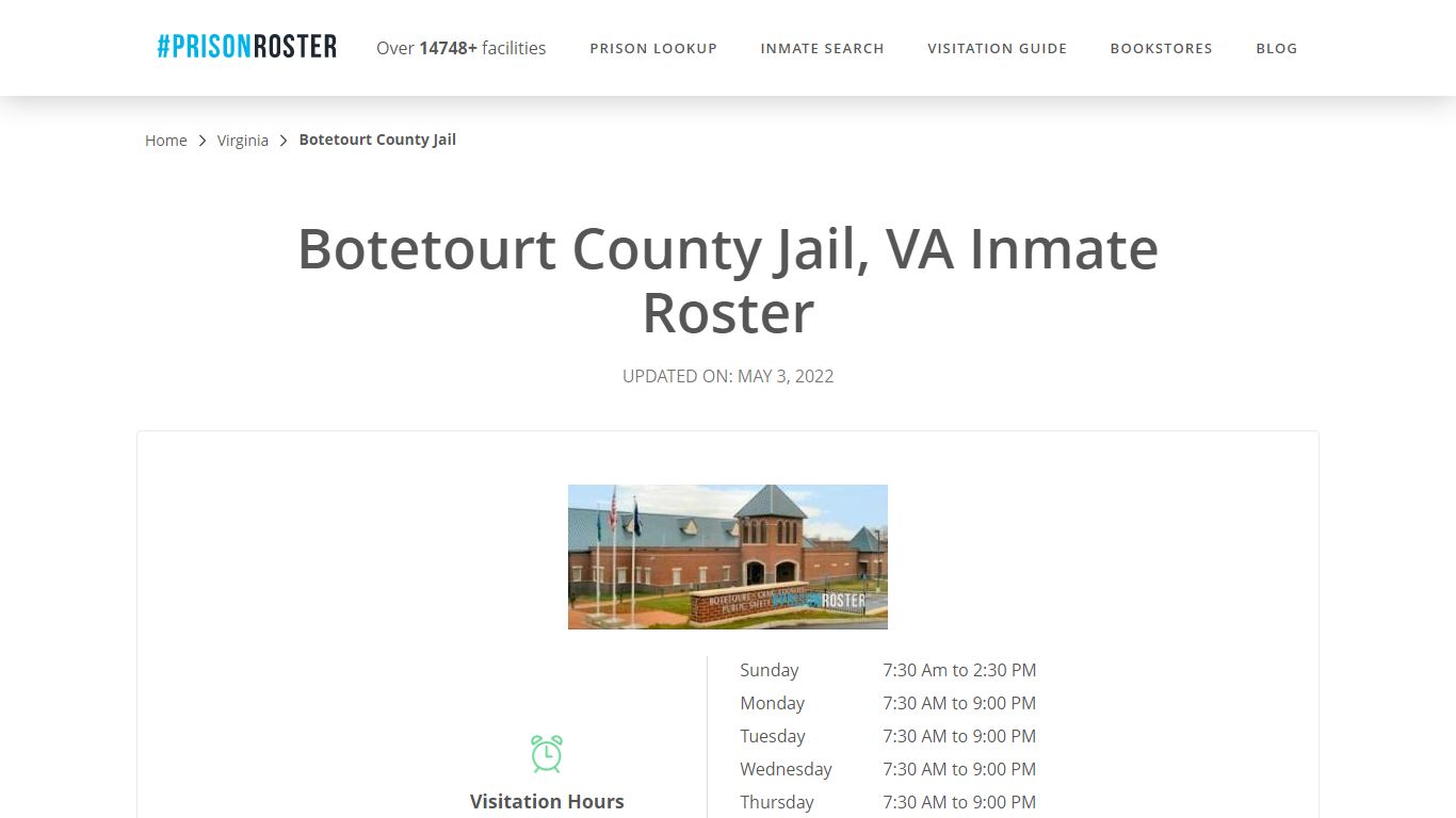 Botetourt County Jail, VA Inmate Roster