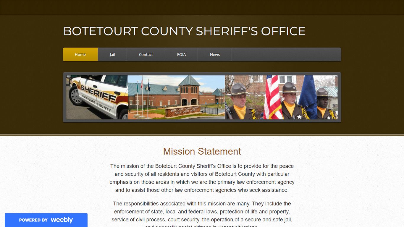 BOTETOURT COUNTY SHERIFF'S OFFICE - Botetourt County ...